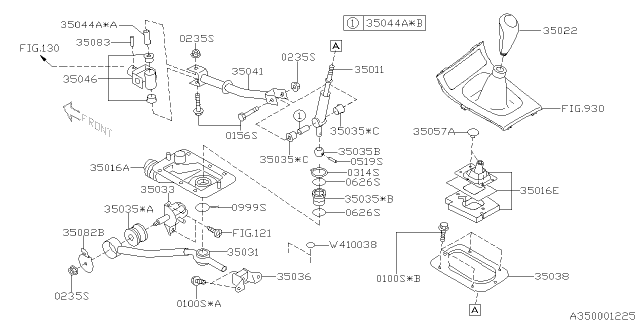 2008 Subaru Legacy Manual Gear Shift System Diagram 1