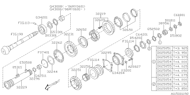 2005 Subaru Legacy Drive Pinion Shaft Diagram 1