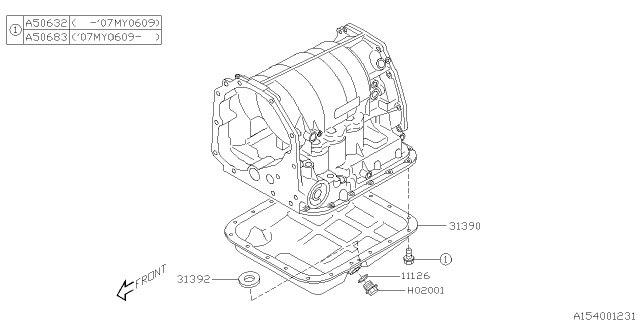 2006 Subaru Legacy Automatic Transmission Case Diagram 6