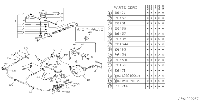 1988 Subaru GL Series Master Cylinder Reservoir Diagram for 25761GA110