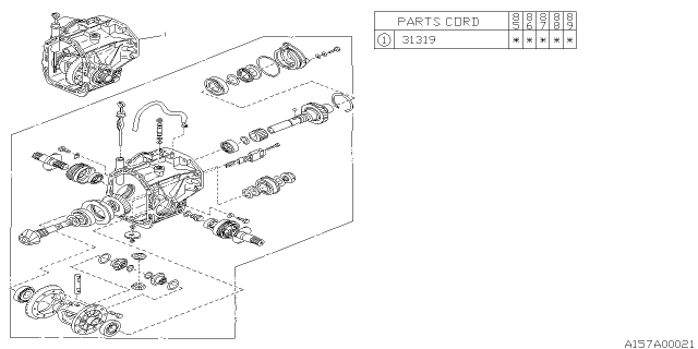 1990 Subaru GL Series Reduction Case Diagram 1