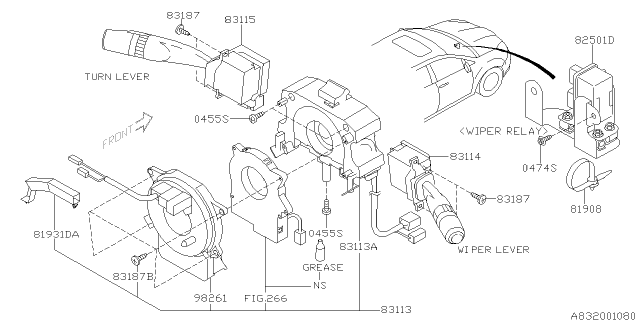 2011 Subaru Tribeca Switch - Combination Diagram