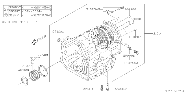 2008 Subaru Tribeca Automatic Transmission Case Diagram 4