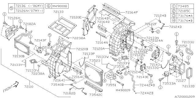 2014 Subaru Tribeca BUSHING Diagram for 72034GA350