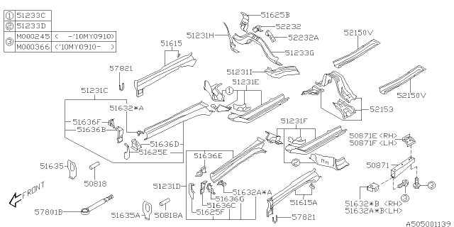 2010 Subaru Tribeca FLANGE Bolt Diagram for 901000245