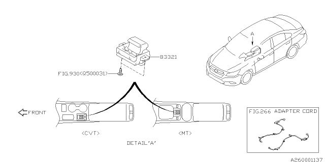 2018 Subaru Legacy Parking Brake System Diagram