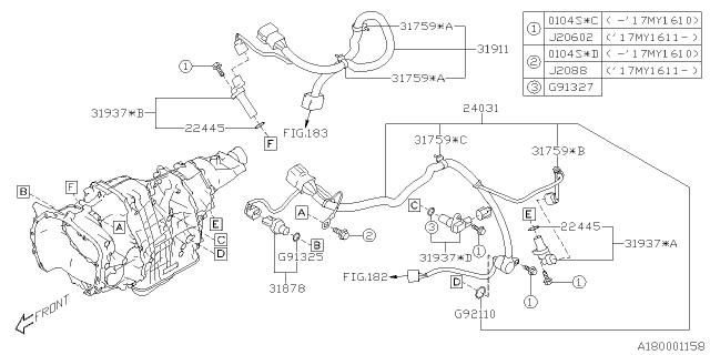 2015 Subaru Legacy Shift Control Diagram 2