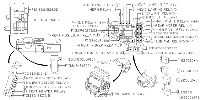 2019 Subaru Outback Electrical Parts - Body Diagram 4
