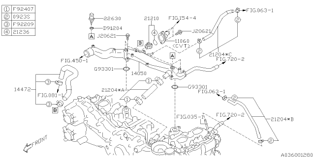 2015 Subaru Legacy Water Pipe Diagram 1
