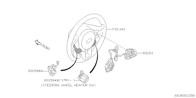 2016 Subaru Legacy Switch - Instrument Panel Diagram 4