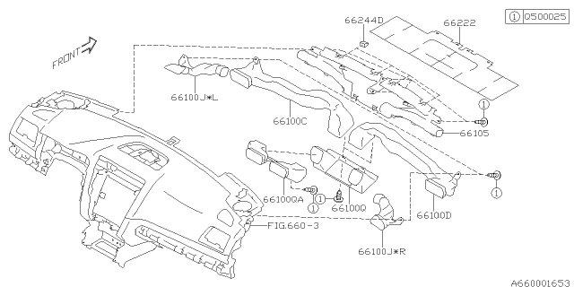 2015 Subaru Outback Instrument Panel Diagram 2