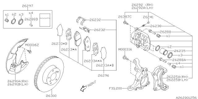 2015 Subaru Legacy BLEEDER Screw Diagram for 26239AA011