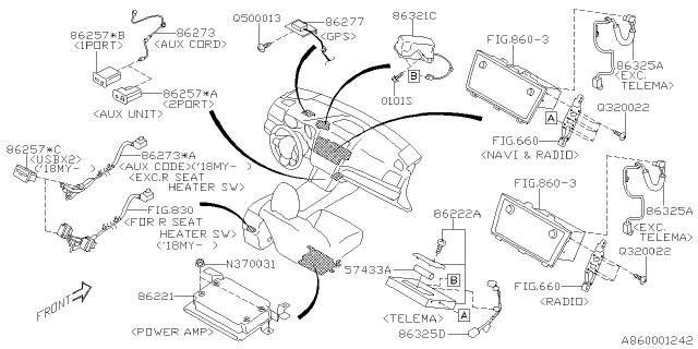 2016 Subaru Legacy Audio Parts - Radio Diagram 3
