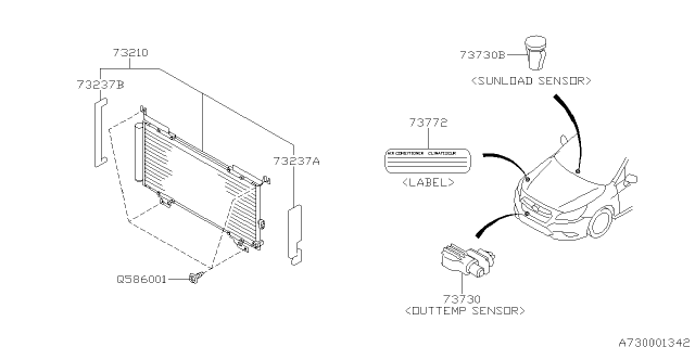 2019 Subaru Legacy Air Conditioner System Diagram 1