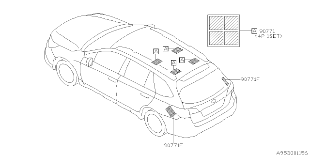 2019 Subaru Legacy Silencer Diagram 1