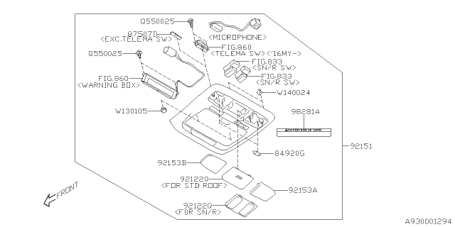 2019 Subaru Outback Console Box Diagram 3