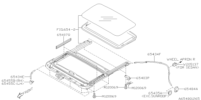 2016 Subaru Legacy Sun Roof Diagram 2