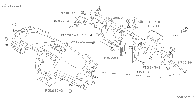 2015 Subaru Legacy Instrument Panel Diagram 5