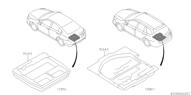 2019 Subaru Legacy Cover Diagram