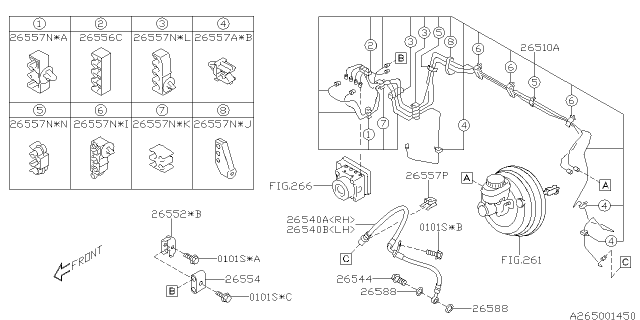 2018 Subaru Outback Clamp 8X2 7X2 Diagram for 26556AL02A