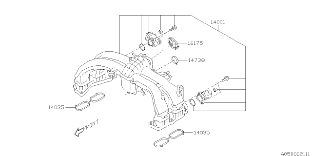 2017 Subaru Legacy Intake Manifold Diagram 5