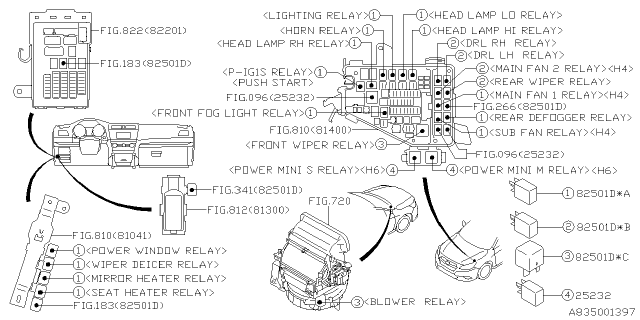 2017 Subaru Legacy Electrical Parts - Body Diagram 4