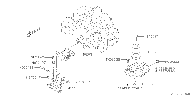 2017 Subaru Legacy Engine Mounting Diagram 1