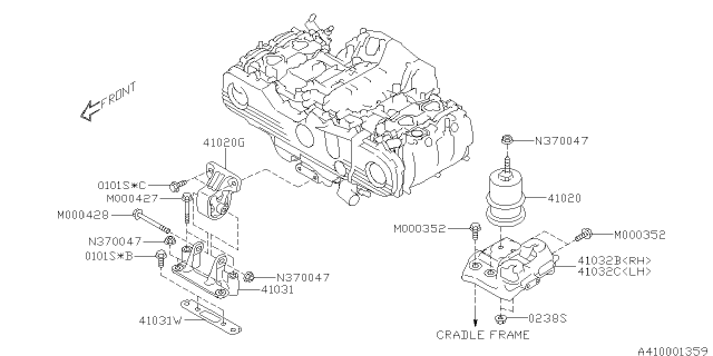 2017 Subaru Outback Engine Mounting Diagram 2