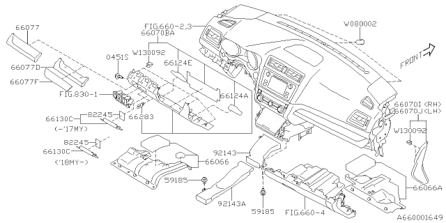 2015 Subaru Legacy Instrument Panel Diagram 3