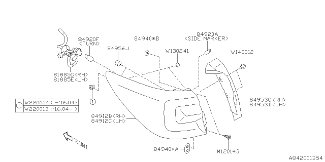2019 Subaru Legacy Lamp - Rear Diagram 2