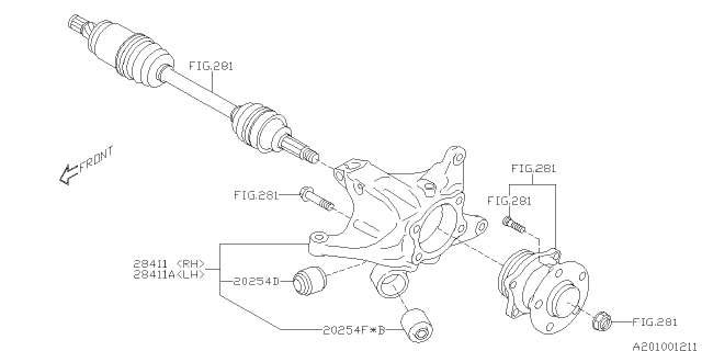 2017 Subaru Legacy Rear Suspension Diagram 1