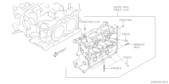 2018 Subaru Legacy Cylinder Head Diagram 1