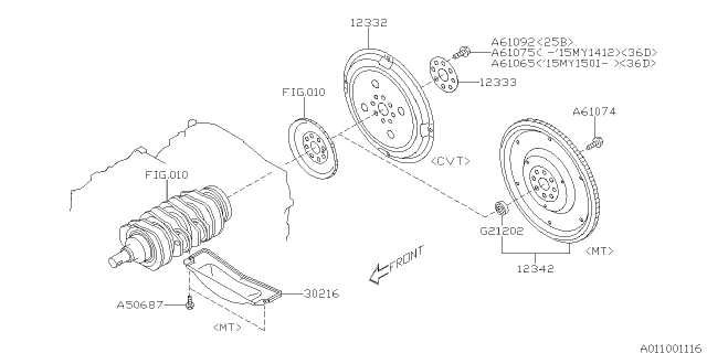 2019 Subaru Legacy Flywheel Diagram