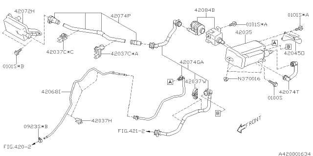 2019 Subaru Legacy Fuel Piping Diagram 1
