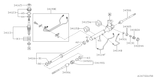 2008 Subaru Forester Repair Kit Pipe Diagram for 34190SA020