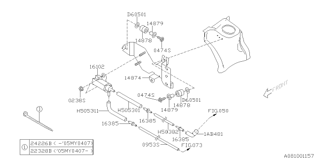 2005 Subaru Forester Valve Assembly Duty SOLENOID Diagram for 16102AA360
