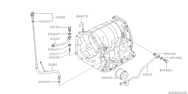 2005 Subaru Forester Automatic Transmission Case Diagram 1