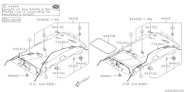 2010 Subaru Legacy Roof Trim Diagram 2