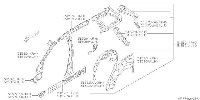 2014 Subaru Outback Side Panel Diagram 2
