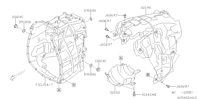 2014 Subaru Outback Automatic Transmission Case Diagram 5