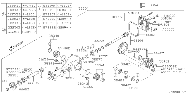 2013 Subaru Legacy Drive Pinion Shaft Diagram for 38427AA080