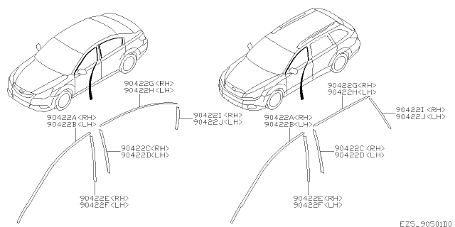 2012 Subaru Legacy Tape Diagram