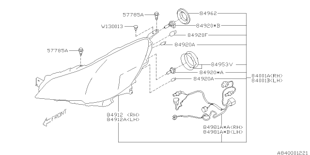 2012 Subaru Legacy Head Lamp Diagram