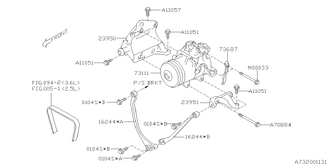 2011 Subaru Legacy Compressor Diagram 1