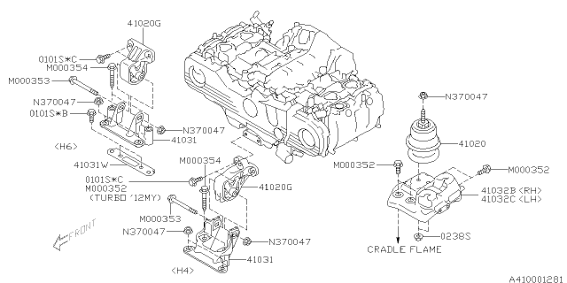 2011 Subaru Legacy Engine Mounting Diagram 1
