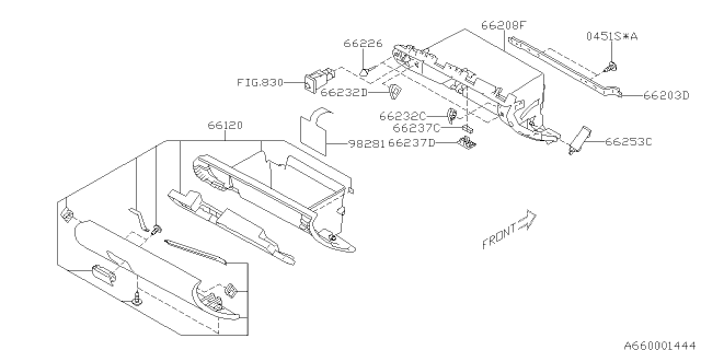 2011 Subaru Outback DAMPER Assembly SIA Diagram for 66253AJ01A