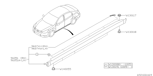 2011 Subaru Legacy Spoiler Diagram