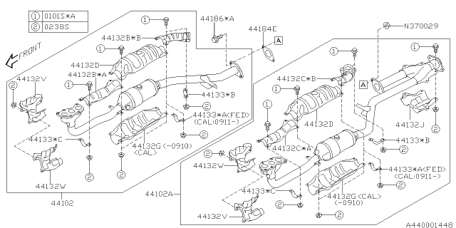 2014 Subaru Legacy Exhaust Diagram 1