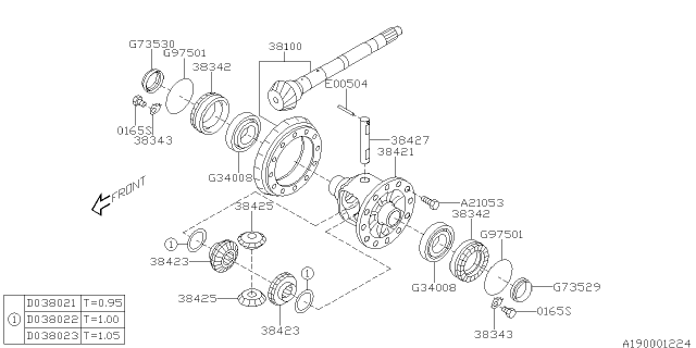 2010 Subaru Legacy Differential - Transmission Diagram 3