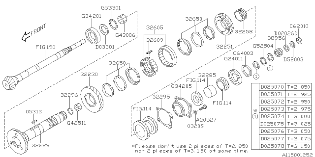 2010 Subaru Legacy Drive Pinion Shaft Diagram